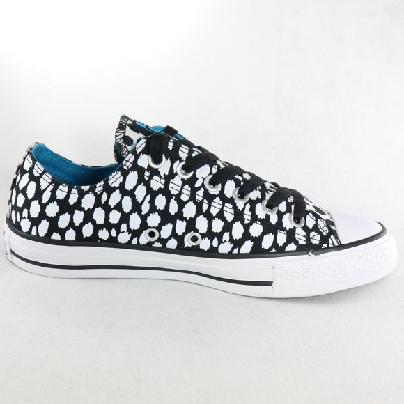 CONVERSE PAIR Chuck Taylor OX White/Black Dots Like New Sz 8 US Wmn - Picture 3 of 8